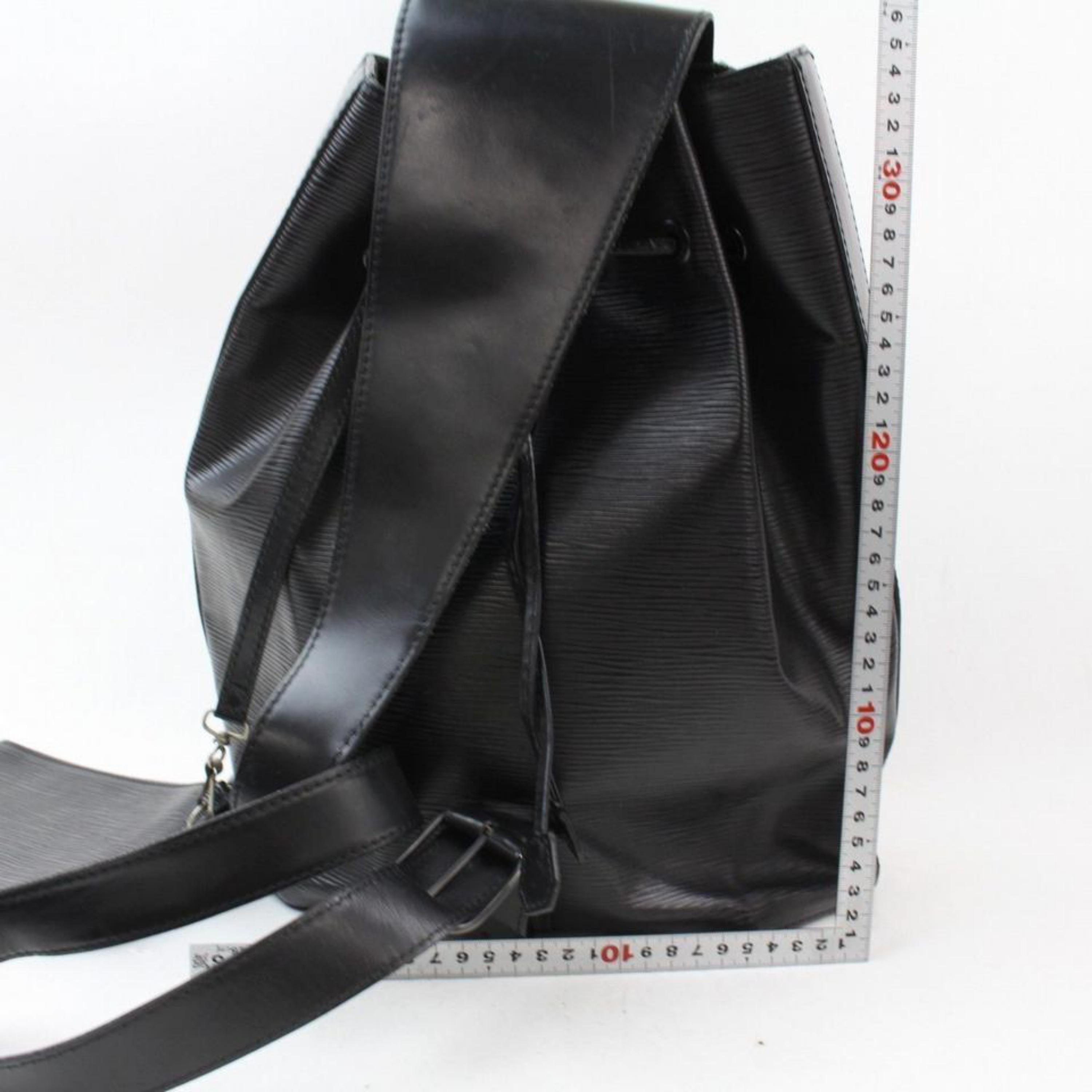 Louis Vuitton Bucket Noir Sac A Dos Sling Backpack Drawstring Hobo 869270 Black  2