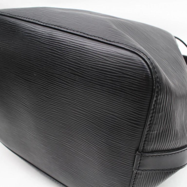 Louis Vuitton Bucket Petit Noe Drawstring 868454 Black Leather