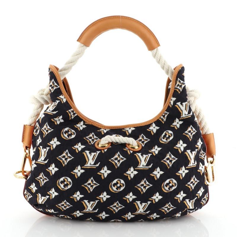 Black Louis Vuitton Bulles Handbag Monogram Nylon MM