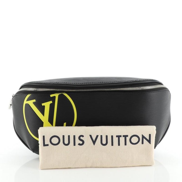 LOUIS VUITTON Epi LV Circle Bum Bag Waist Bag Black Yellow M55131
