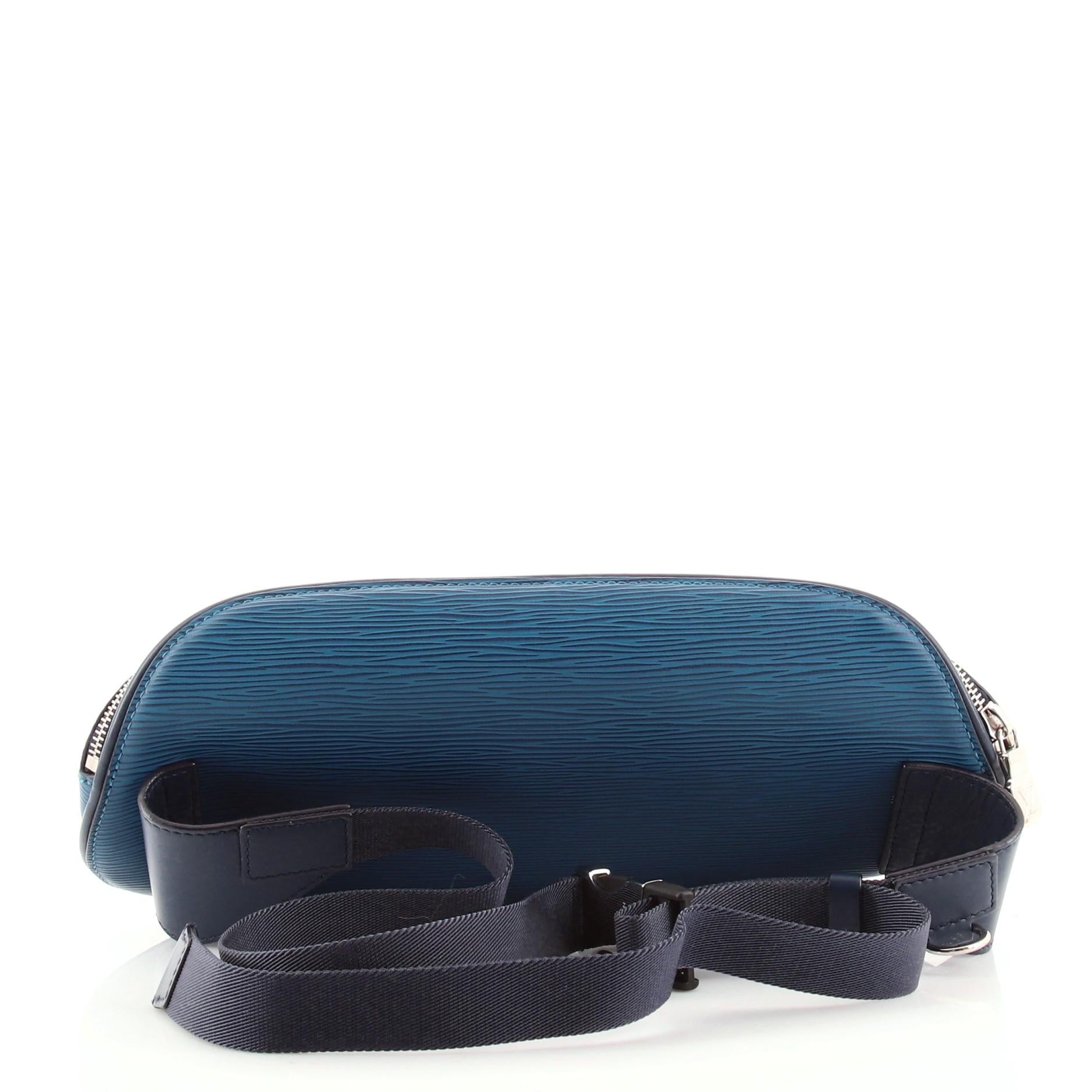 Blue Louis Vuitton Bum Bag Initials Epi Leather