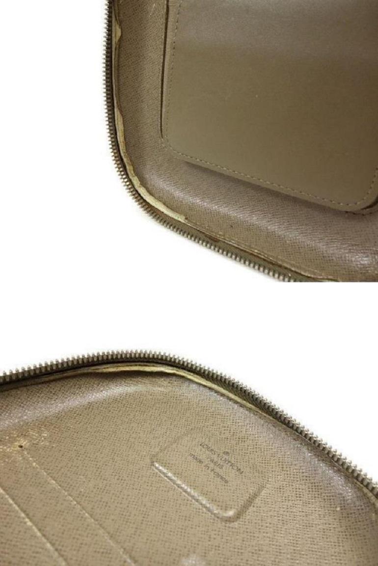 Louis Vuitton Mage Terre 232300 Grau Damier Jean Canvas Rucksack mit Gürteltasche im Angebot 2