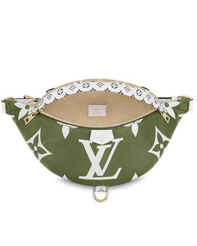 Louis Vuitton, Bags, Louis Vuitton Bum Bag Giant Monogram Khaki Green  Beige Fanny Pack