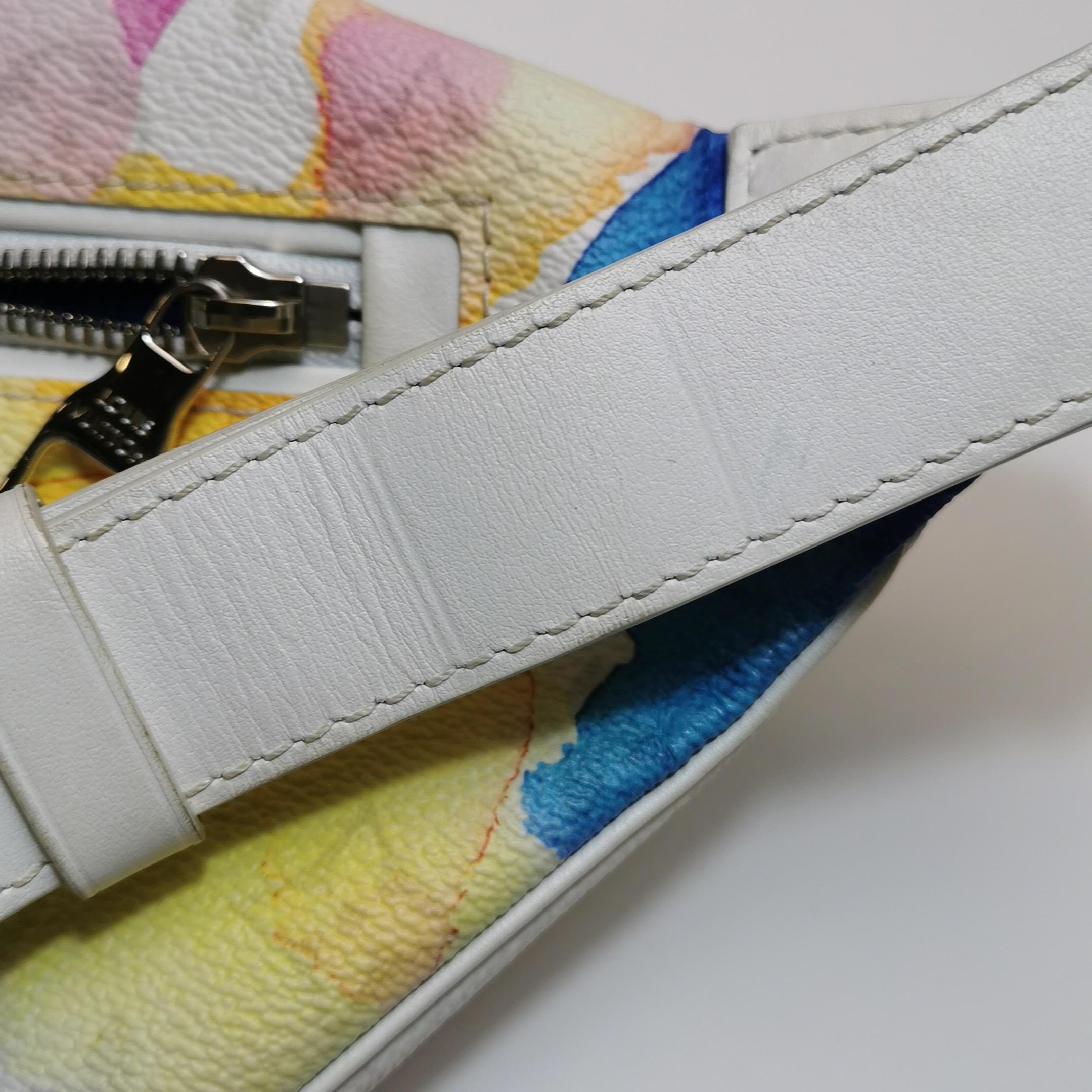 Louis Vuitton Bumbag Blanc Aquarelle en vente 10