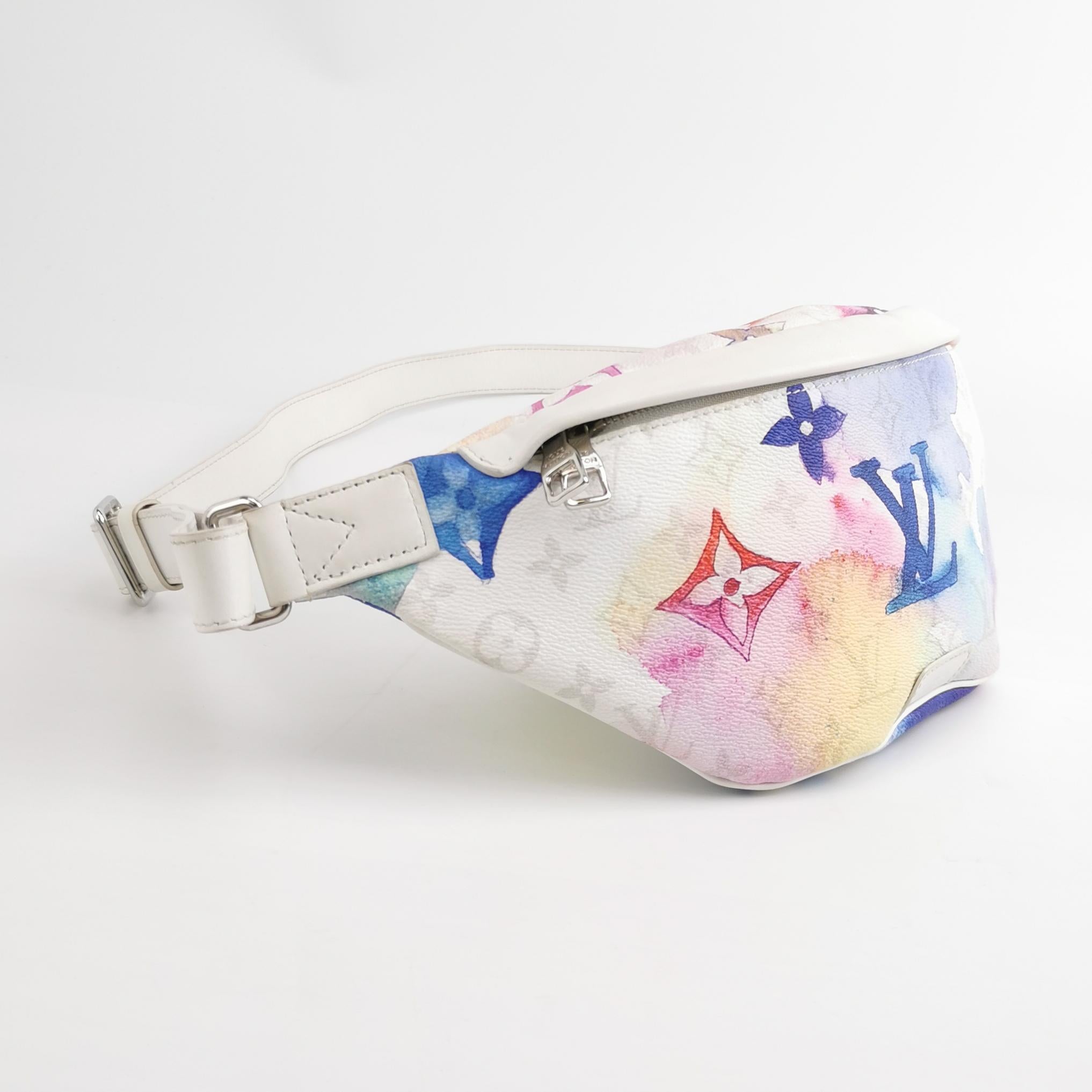 Louis Vuitton Bumbag Blanc Aquarelle en vente 1