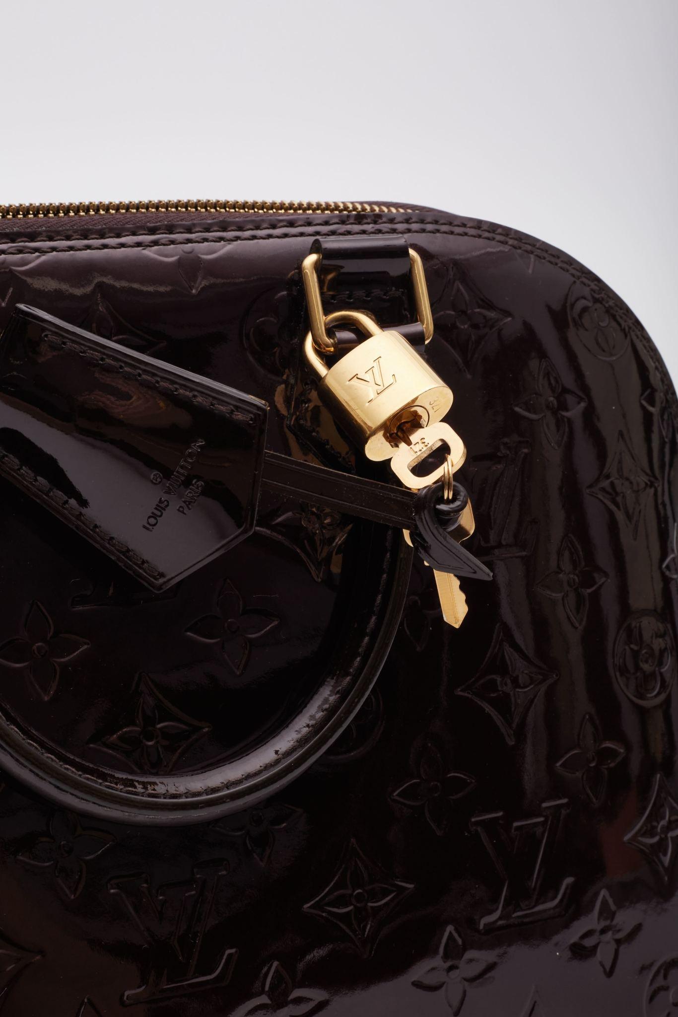 Louis Vuitton Burgundy Amarante Monogram Vernis Leather Alma Pm Bag 3
