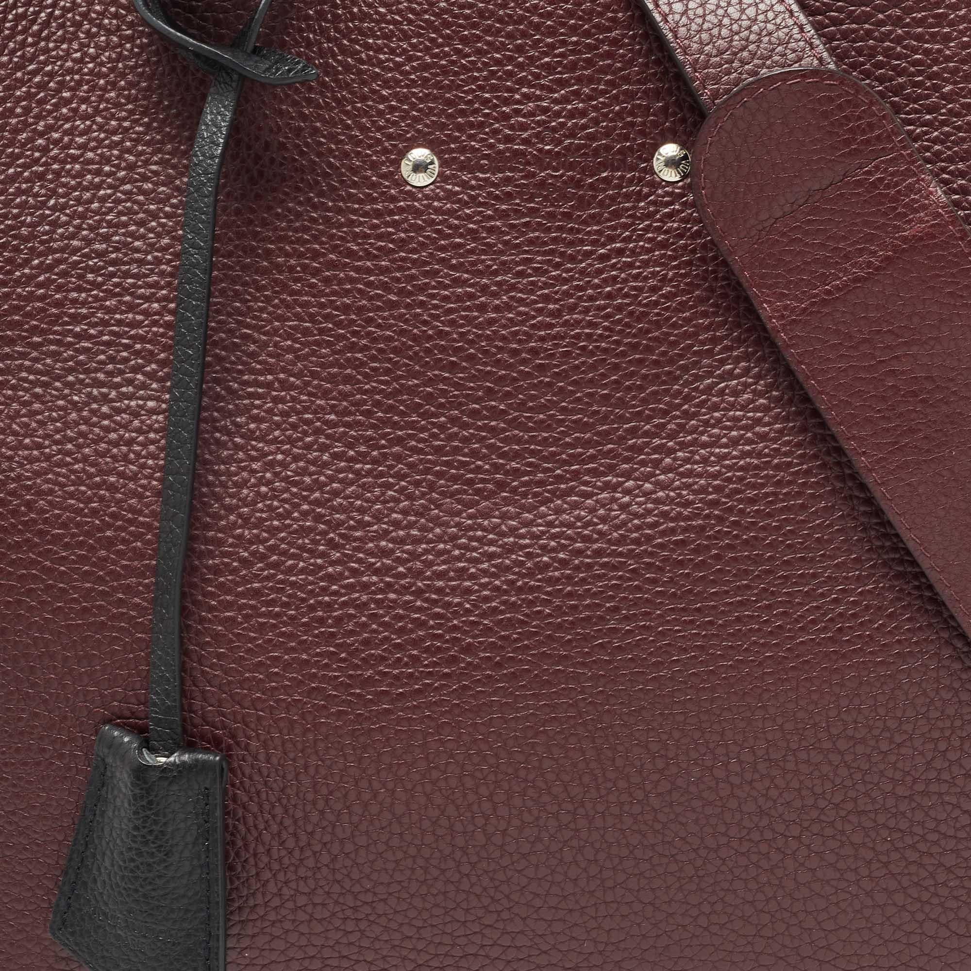Louis Vuitton Burgundy/Black Taurillion Leather Armand Briefcase Bag 7