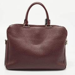 Louis Vuitton Burgundy/Black Taurillion Leather Armand Briefcase Bag