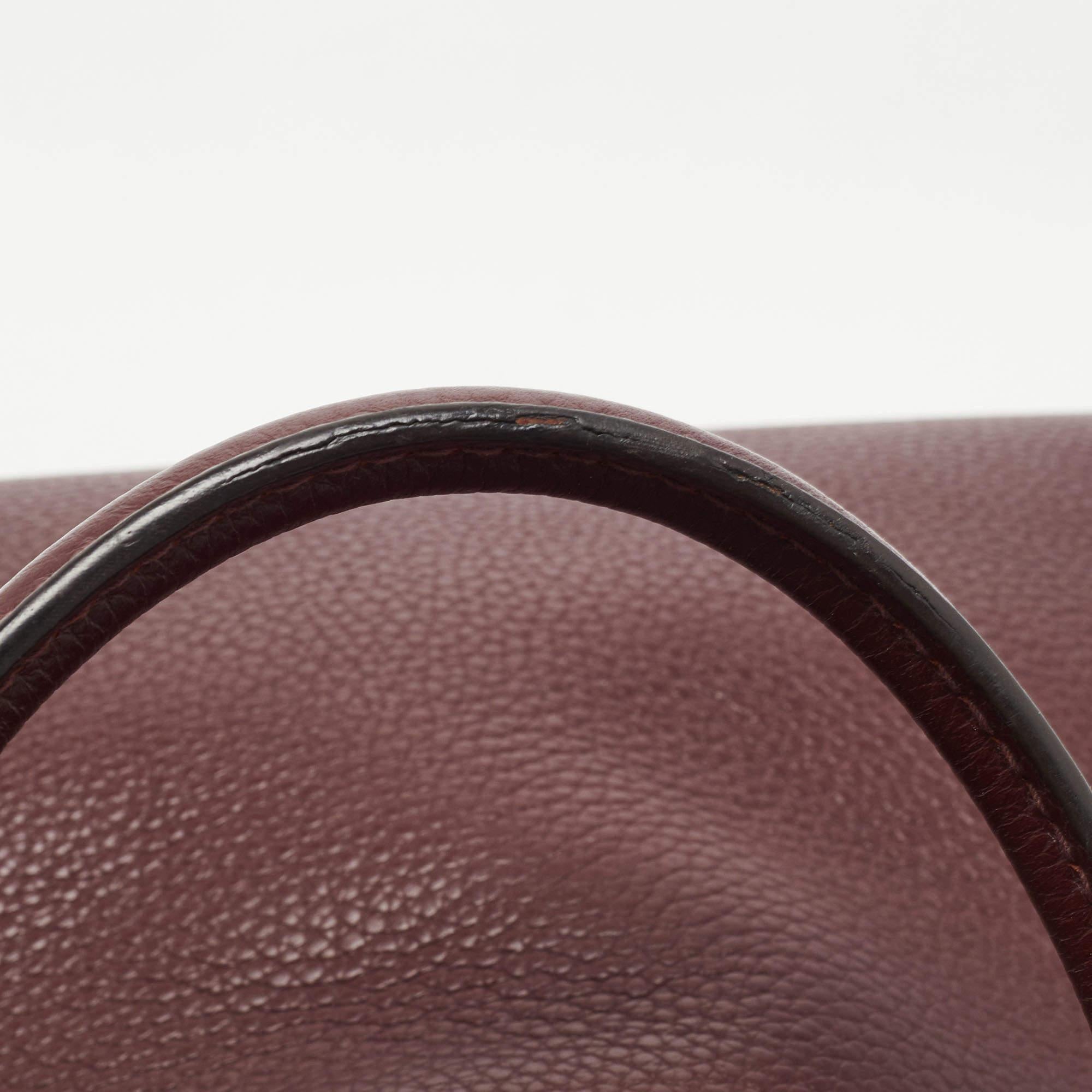 Louis Vuitton Burgundy/Black Taurillion Leather Armand Briefcase Bag 2