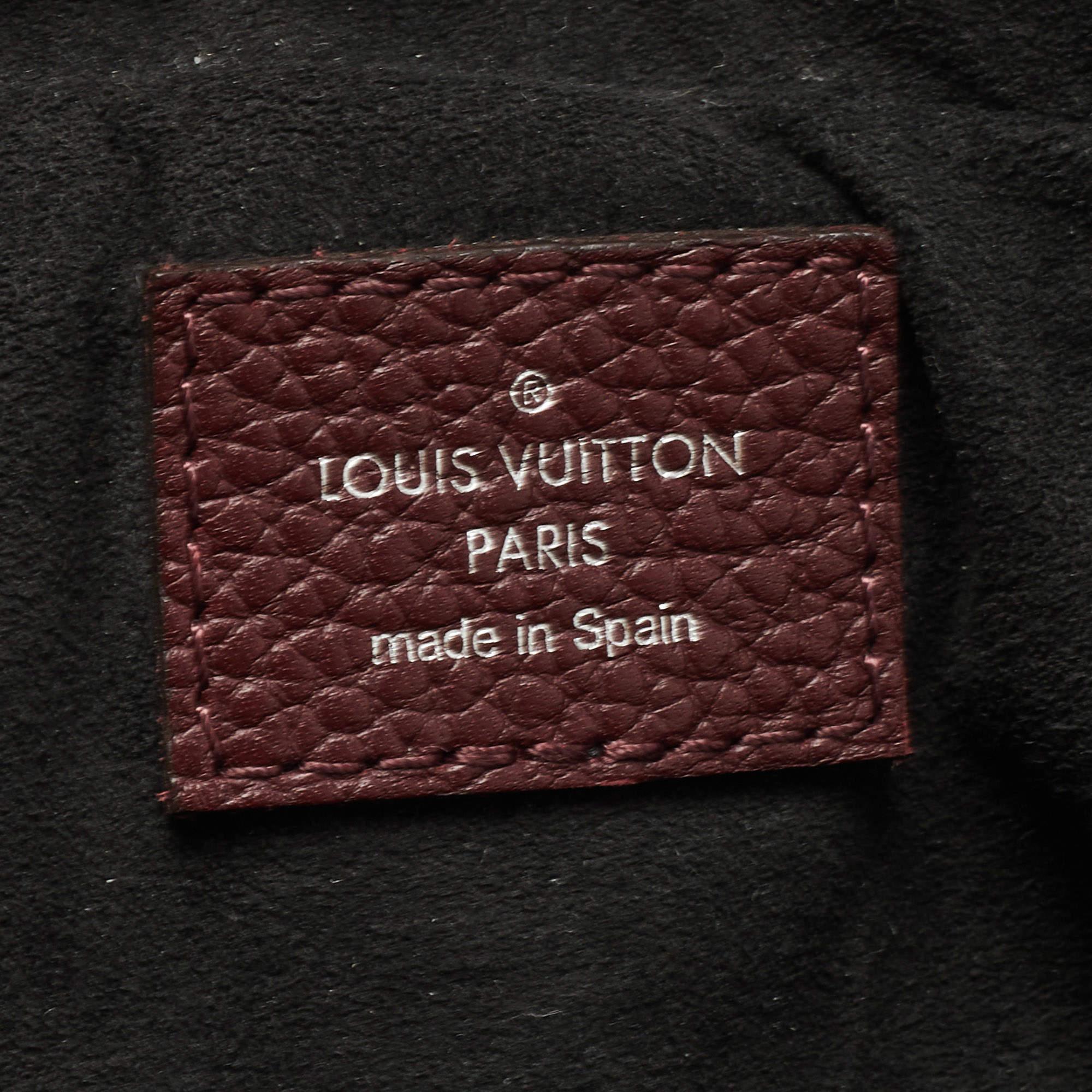 Louis Vuitton Burgundy/Black Taurillion Leather Armand Briefcase Bag 4