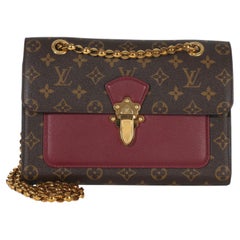 Louis Vuitton Burgundy Brown Monogram Canvas Victoire Chain Bag
