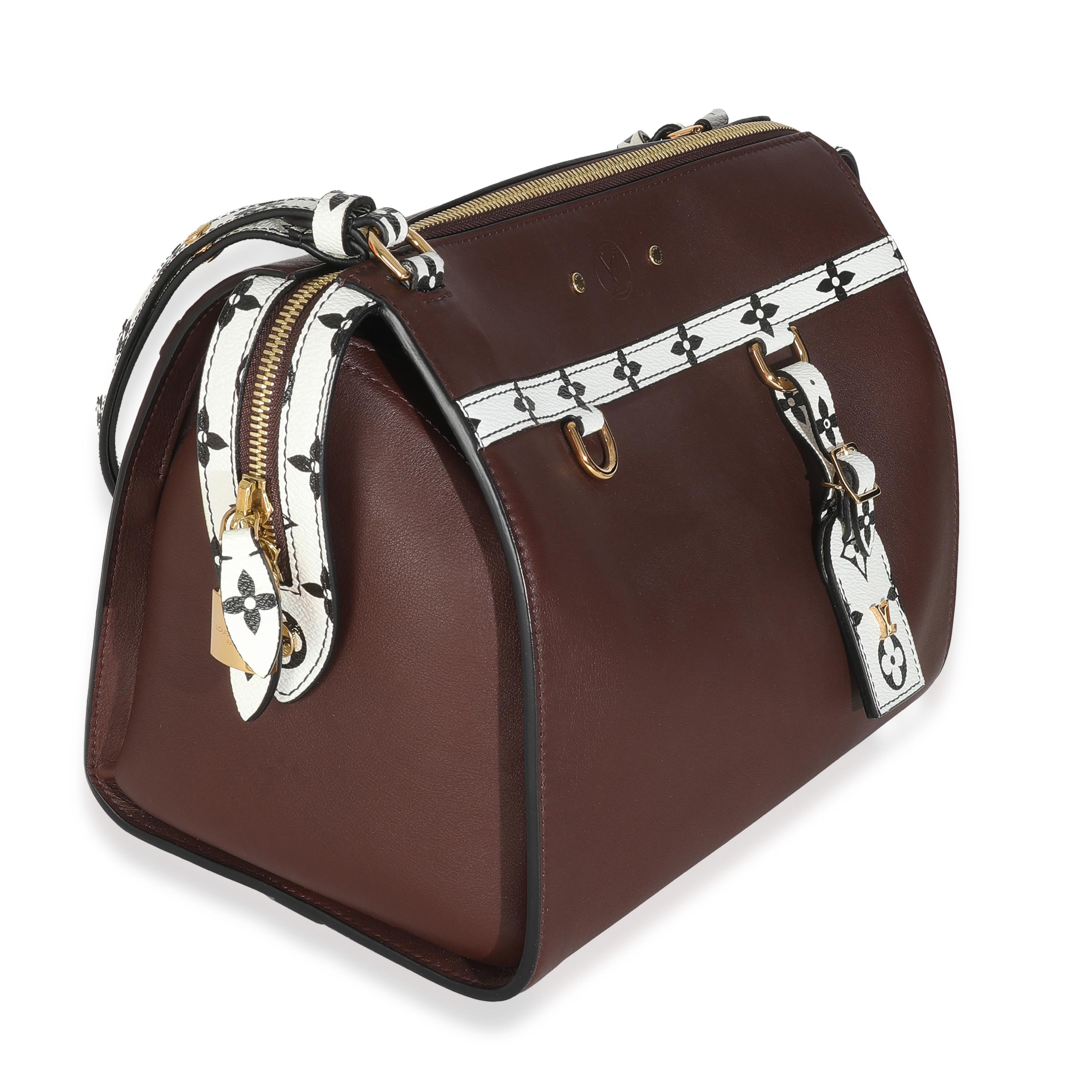 Nero Louis Vuitton in pelle di vitello bordeaux Speedy Amazon MM in vendita