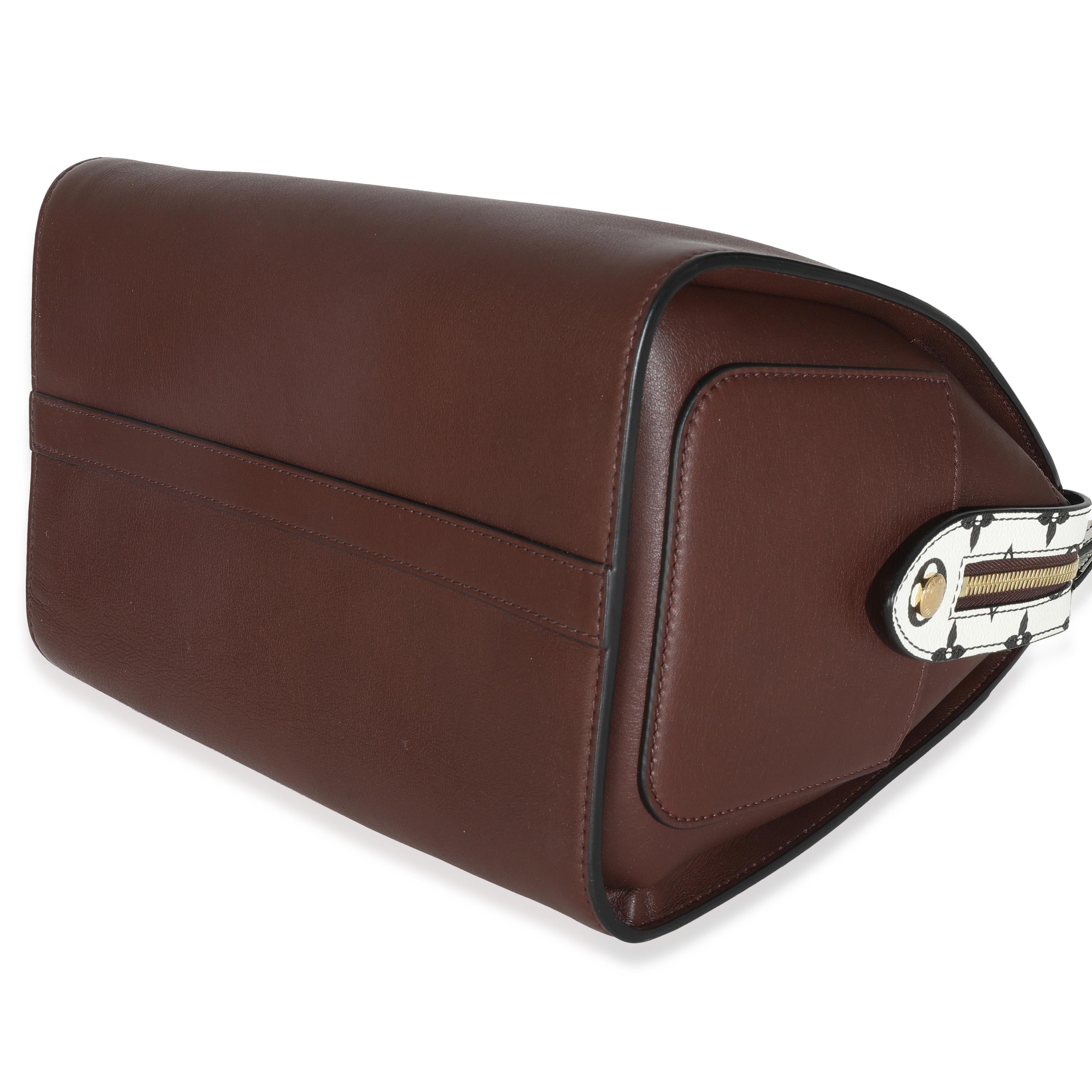 Donna Louis Vuitton in pelle di vitello bordeaux Speedy Amazon MM in vendita