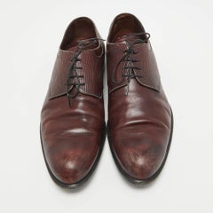 Louis Vuitton Burgundy Epi Leather and Leather Lace Up Derby Size 45