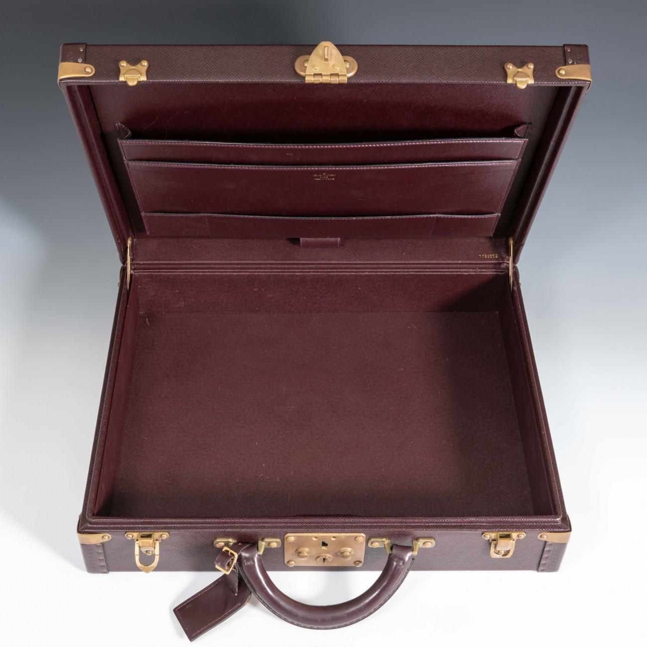 Contemporary Louis Vuitton Burgundy Leather Attaché Case