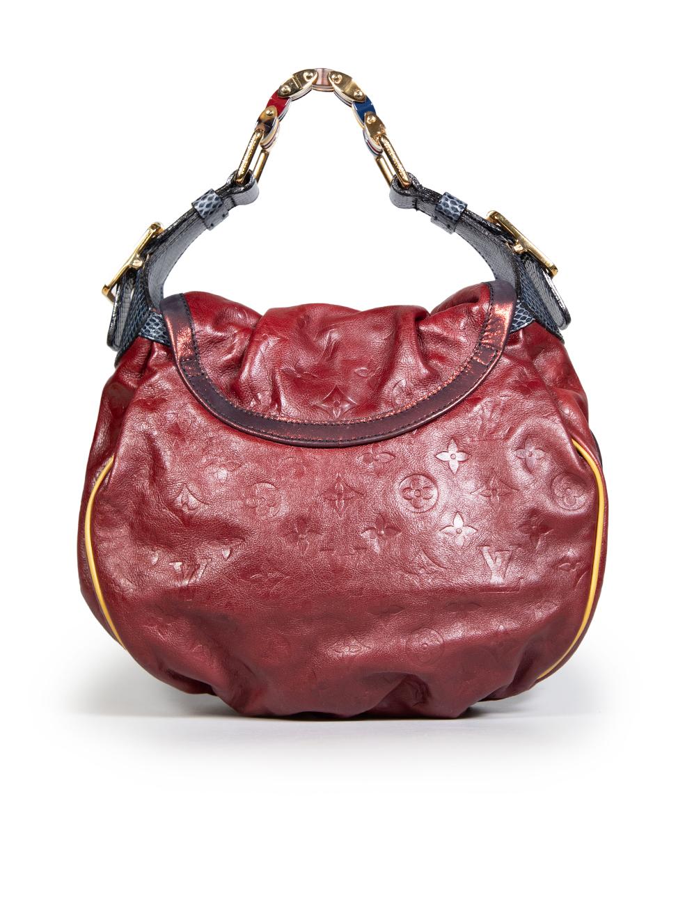 Brown Louis Vuitton Burgundy Leather Epices Kalahari PM