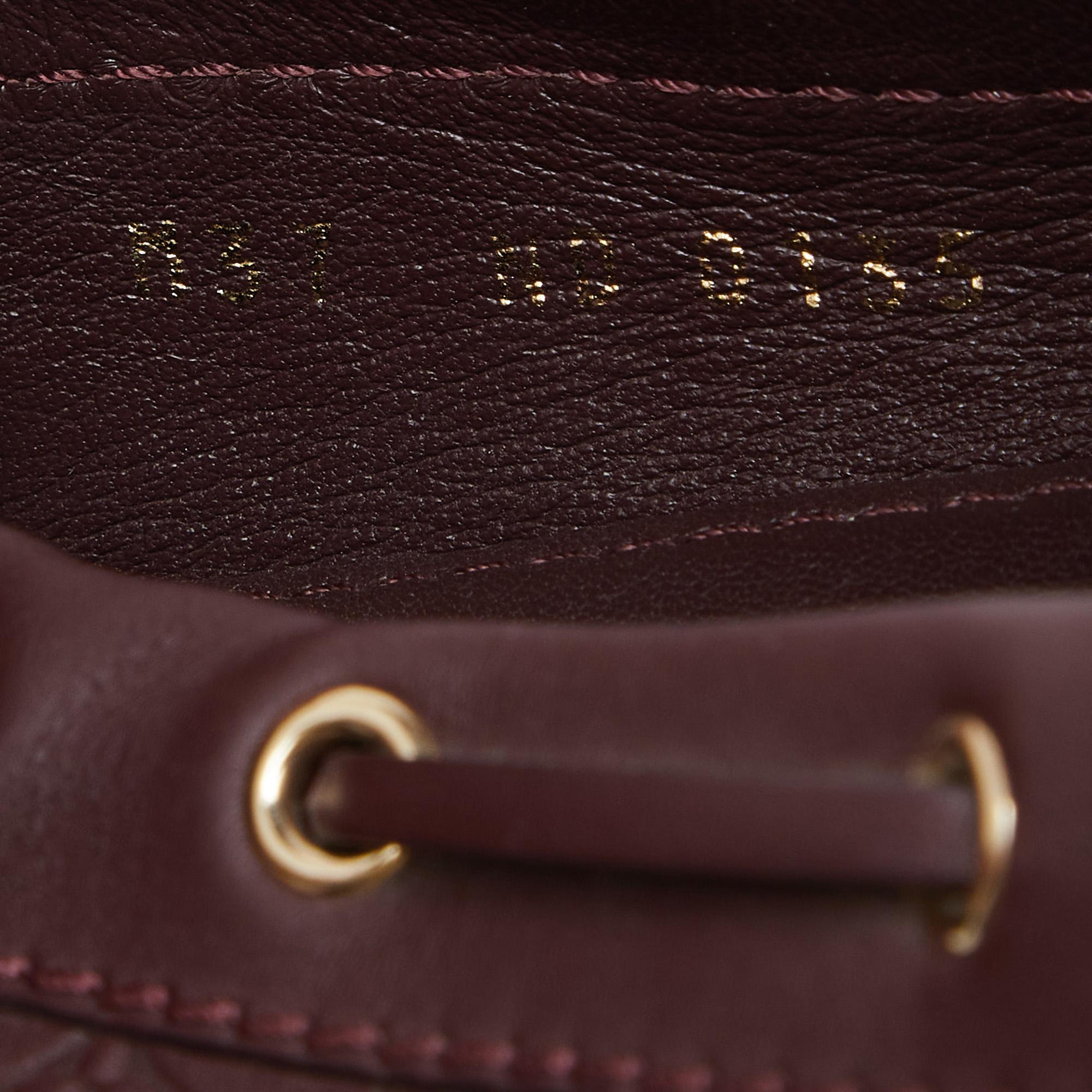 Louis Vuitton Burgundy Leather Gloria Bow Slip On Loafers Size 37 For Sale 2