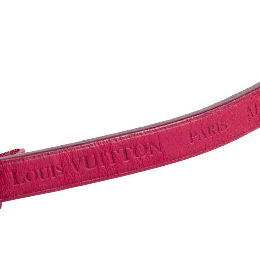 Louis Vuitton Burgundy Leather Maison Fondée en 1854 Wrap Bracelet 17 2