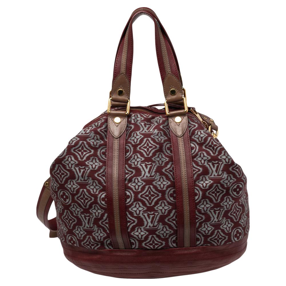 Louis Vuitton Burgundy Monogram Fabric and Leather Limited Edition Aviator Bag 5