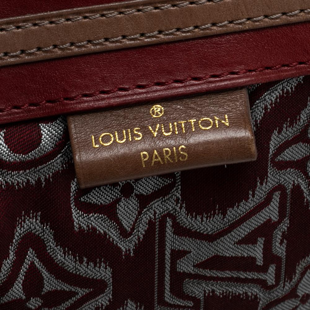 Black Louis Vuitton Burgundy Monogram Fabric and Leather Limited Edition Aviator Bag