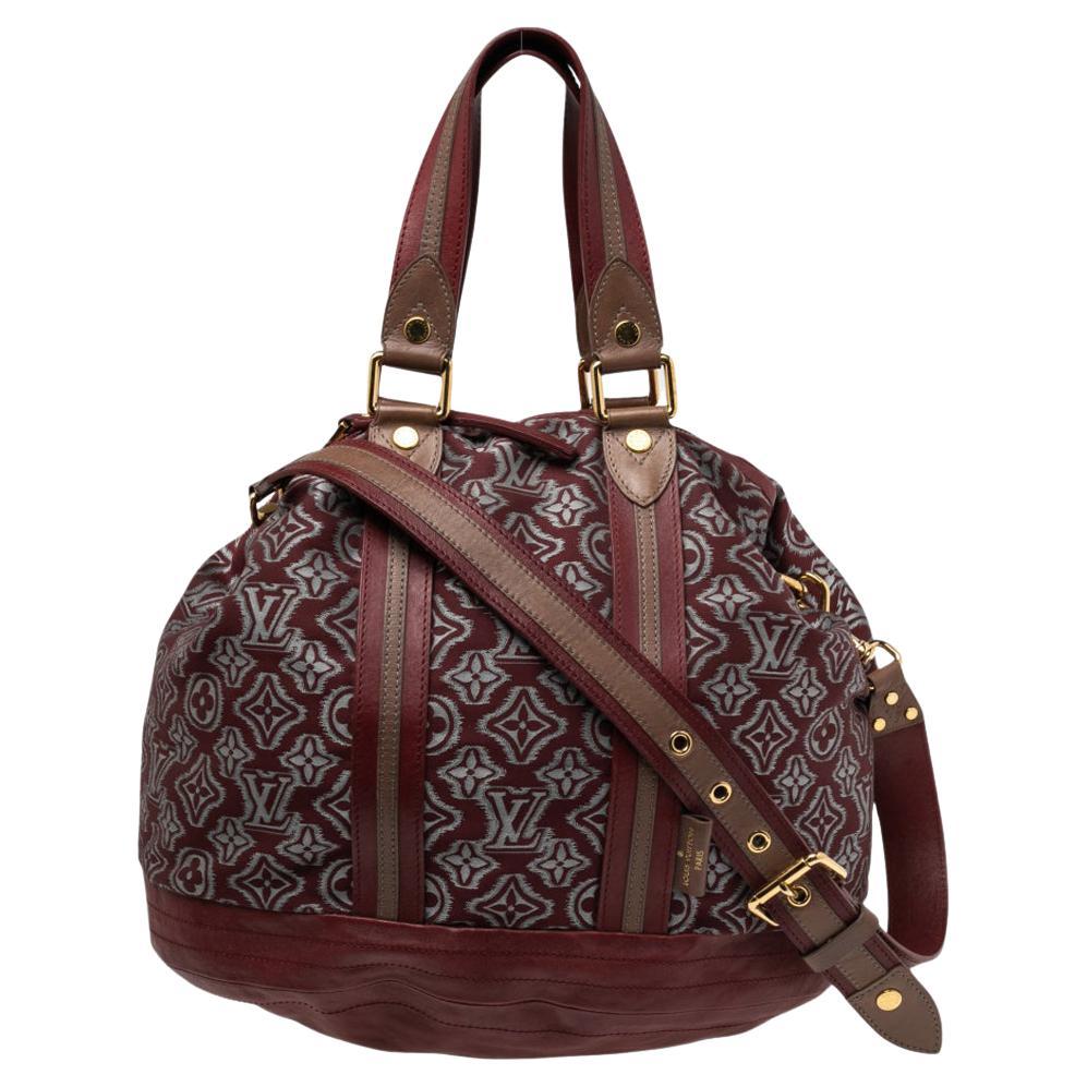 Louis Vuitton Burgundy Monogram Fabric and Leather Limited Edition Aviator Bag