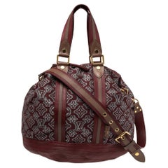Louis Vuitton Burgundy Monogram Fabric and Leather Limited Edition Aviator Bag