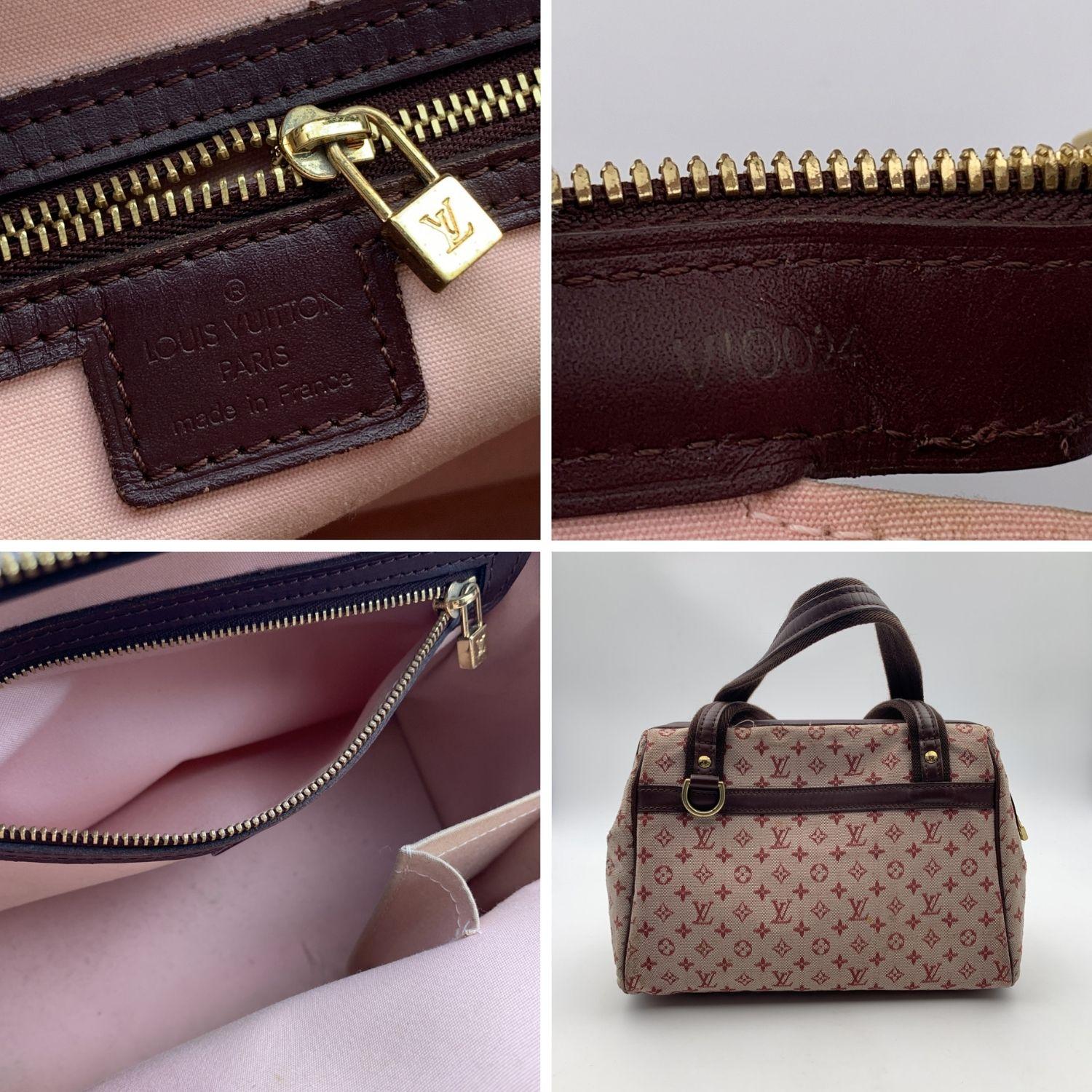 Louis Vuitton Burgundy Monogram Mini Lin Canvas Josephine PM Bag 5