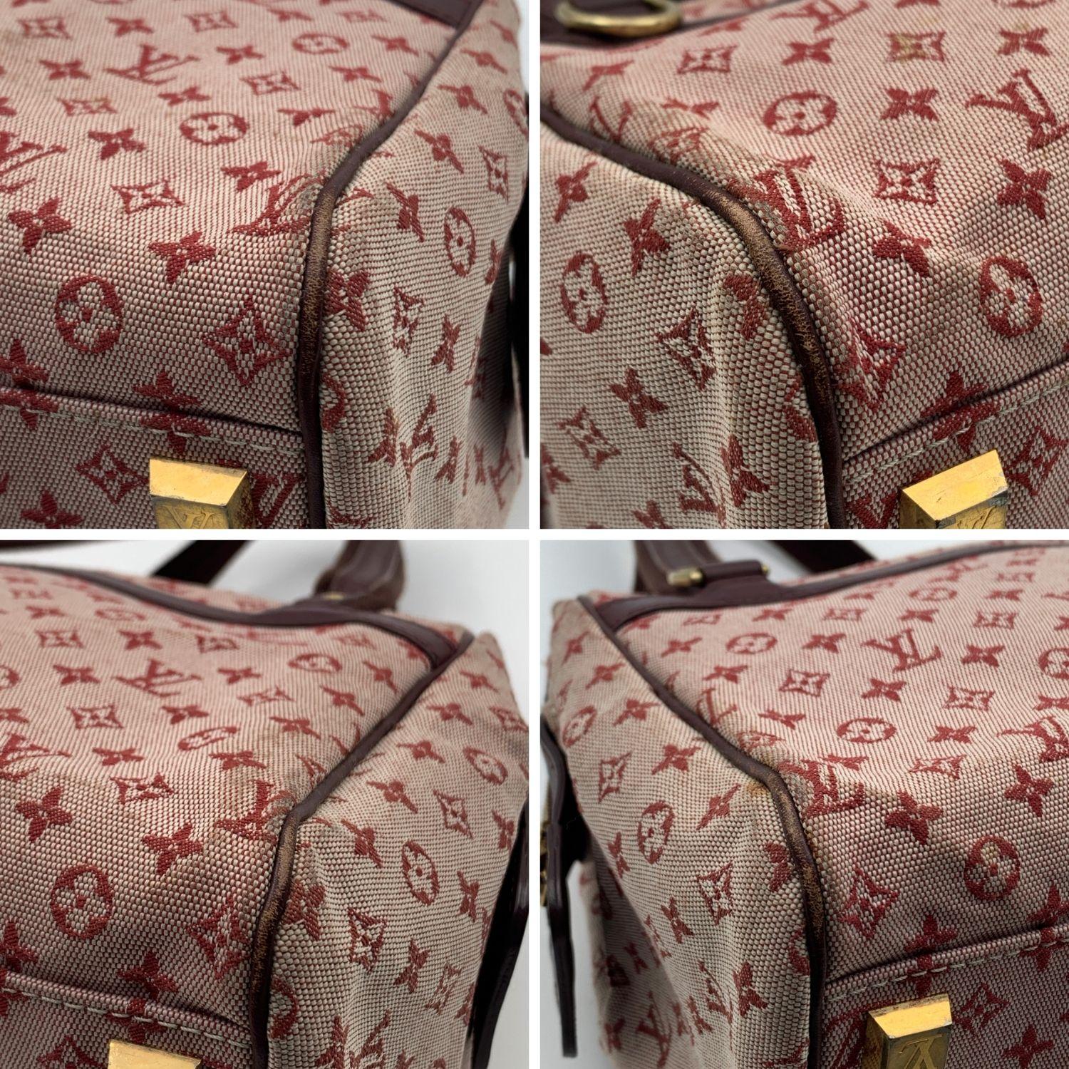 Louis Vuitton Burgundy Monogram Mini Lin Canvas Josephine PM Bag 6