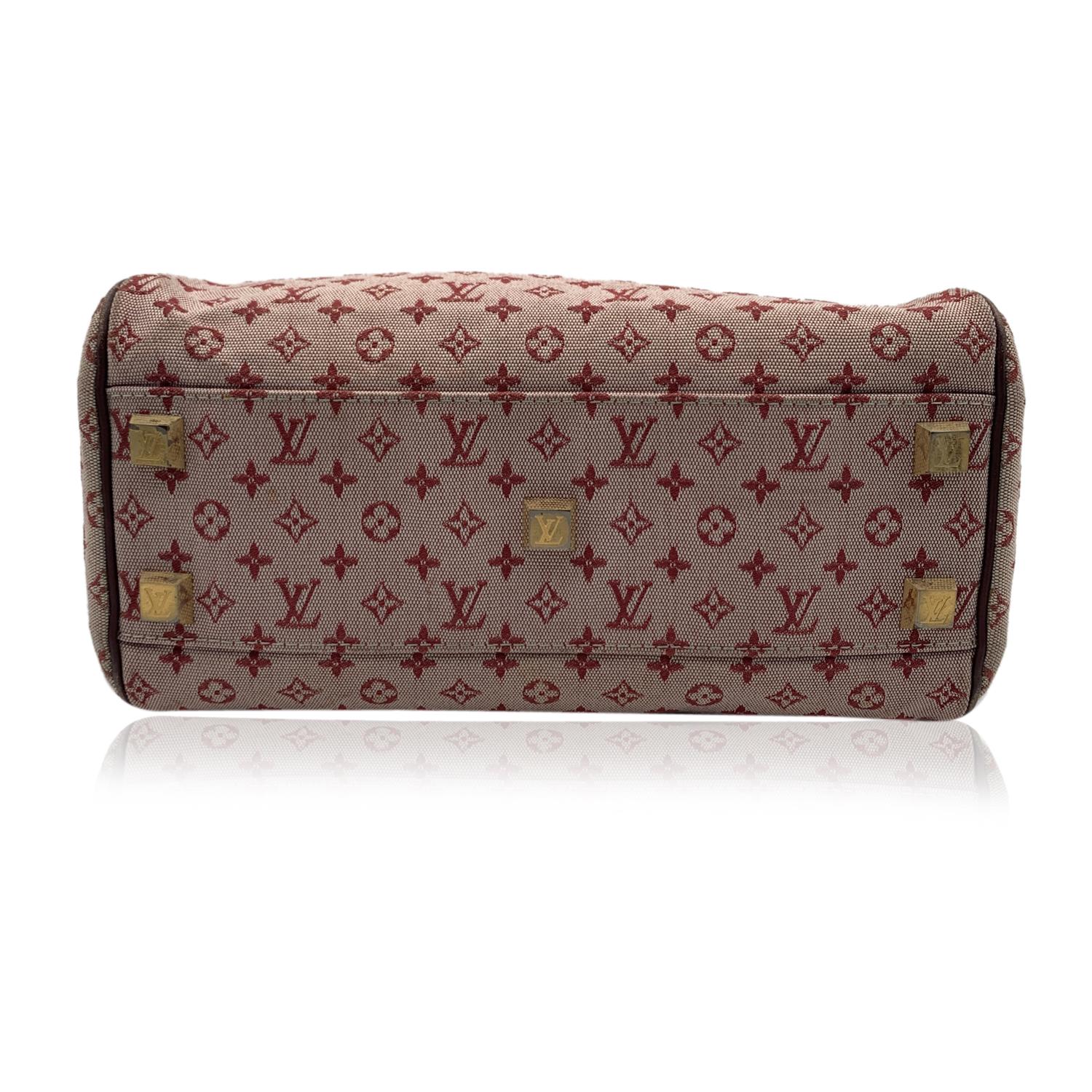 Louis Vuitton Burgundy Monogram Mini Lin Canvas Josephine PM Bag 1