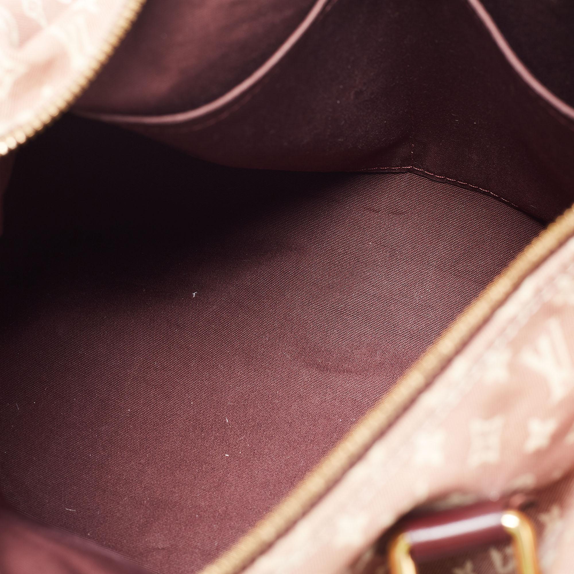 Louis Vuitton Burgundy Monogram Mini Lin Canvas Speedy 30 Bag 2