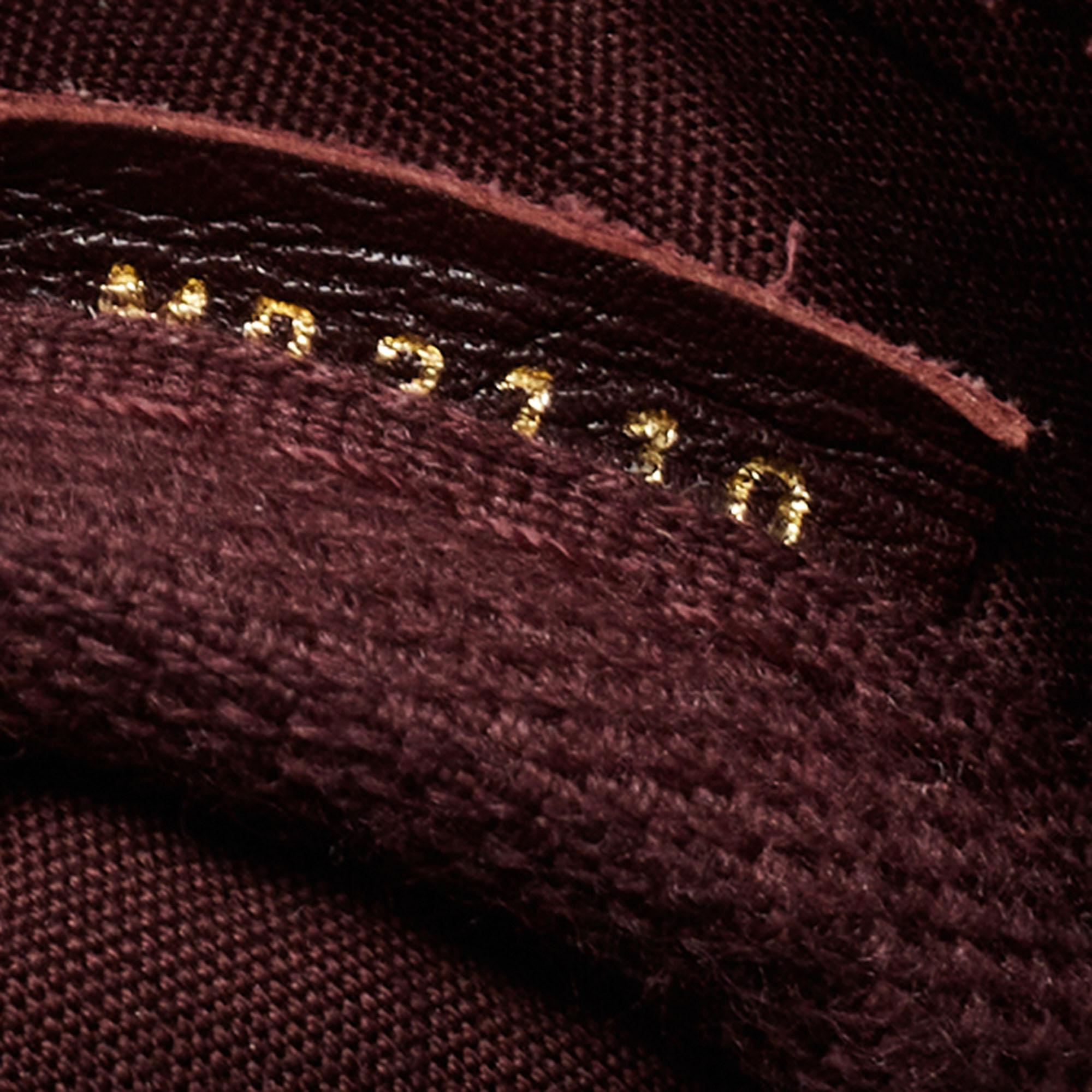 Louis Vuitton Burgundy Monogram Mini Lin Canvas Speedy 30 Bag 5