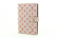 Louis Vuitton Burgundy Monogramm Mini Lin Kleiner Ring Agenda PM Tagebucheinband