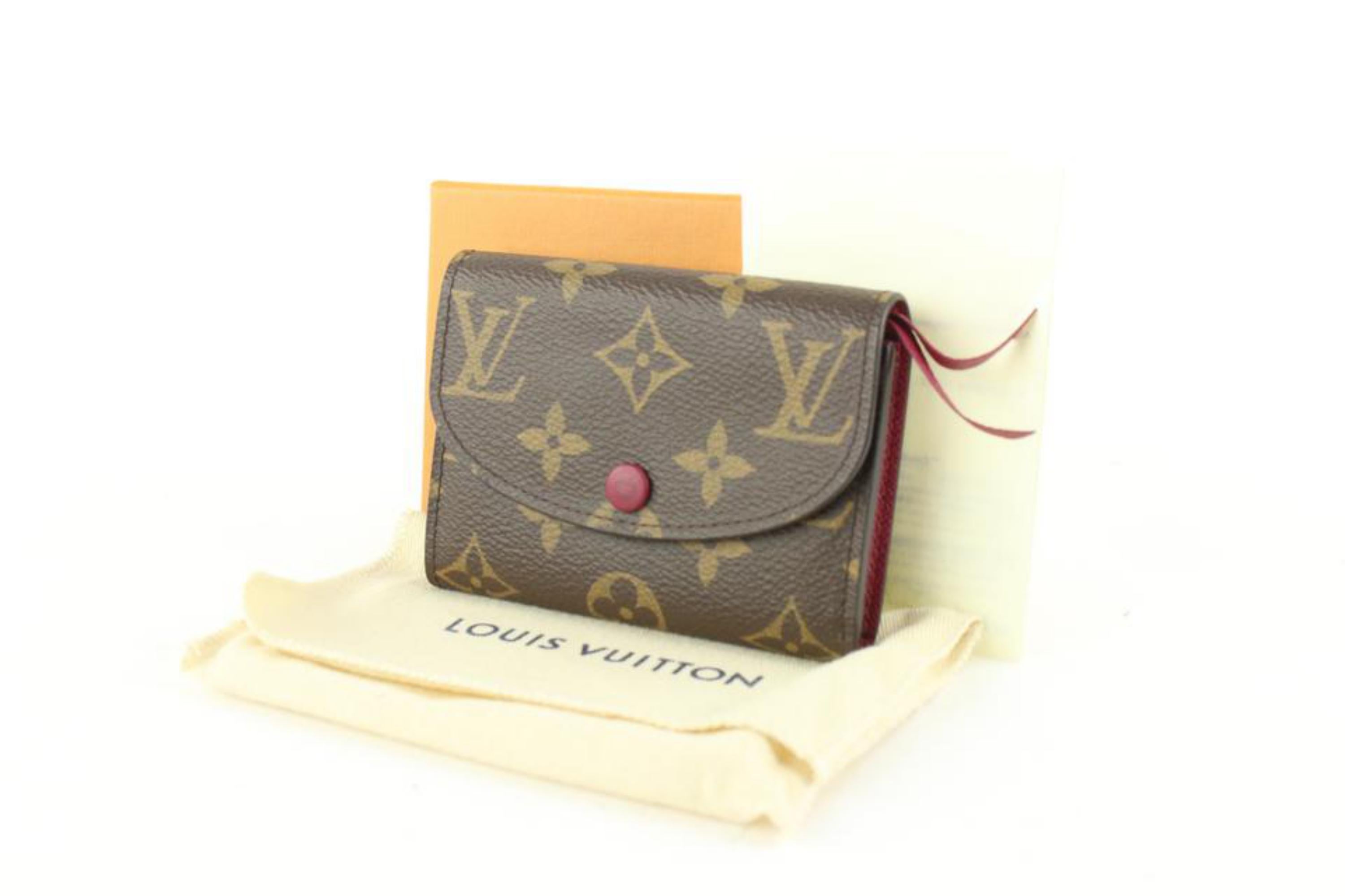 Louis Vuitton Burgundy Monogram Rosalie Compact Wallet Coin Purse 1222lv32
Date Code/Serial Number: UB2117
Made In: Spain
Measurements: Length:  4.2