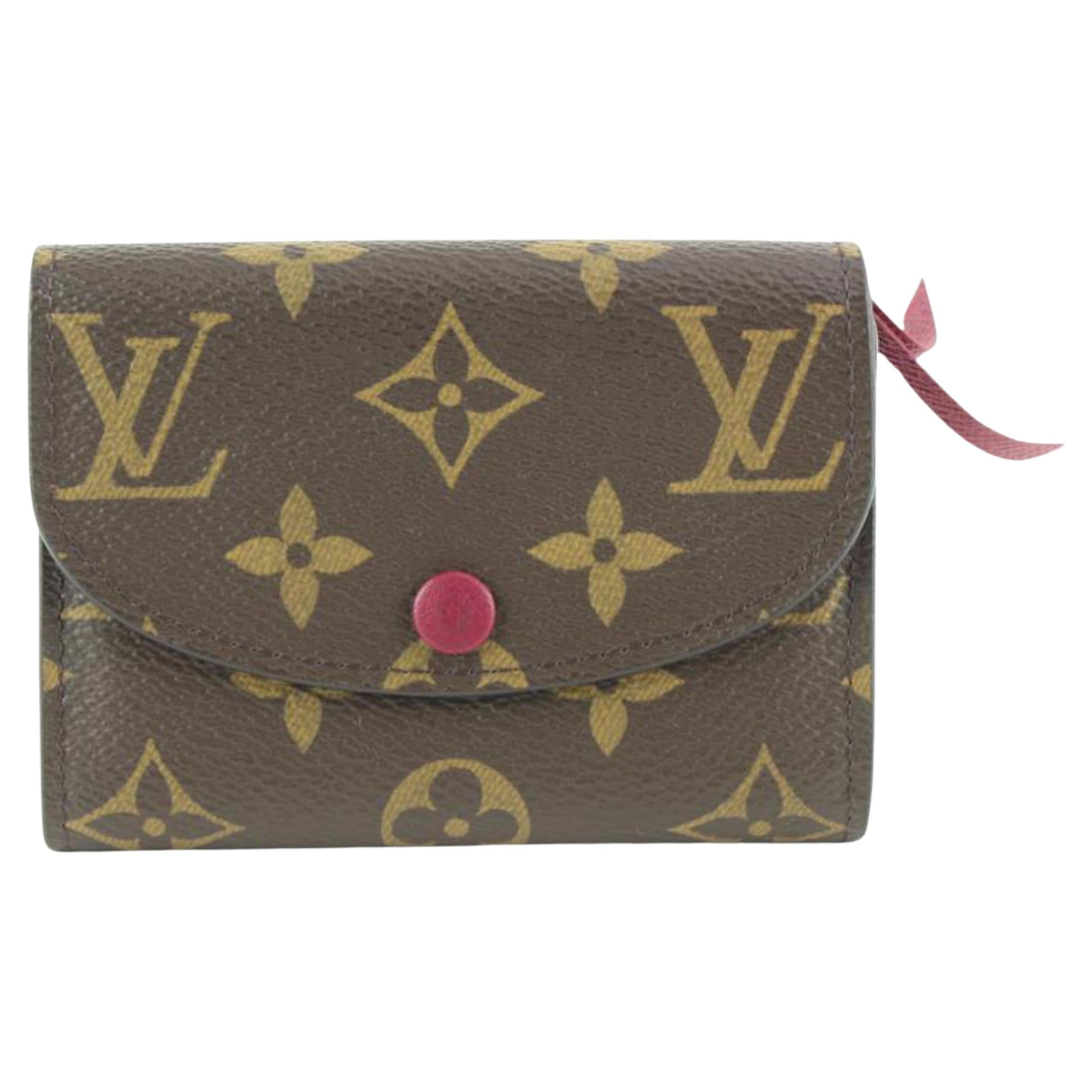 Louis Vuitton Burgundy Monogram Rosalie Compact Wallet Coin Purse 1222lv32