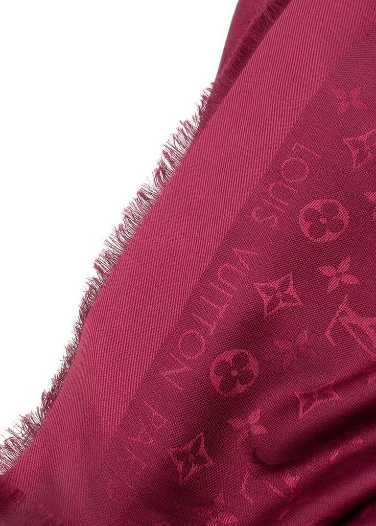Louis Vuitton burgundy shawl Purple Silk Wool ref.224860 - Joli Closet