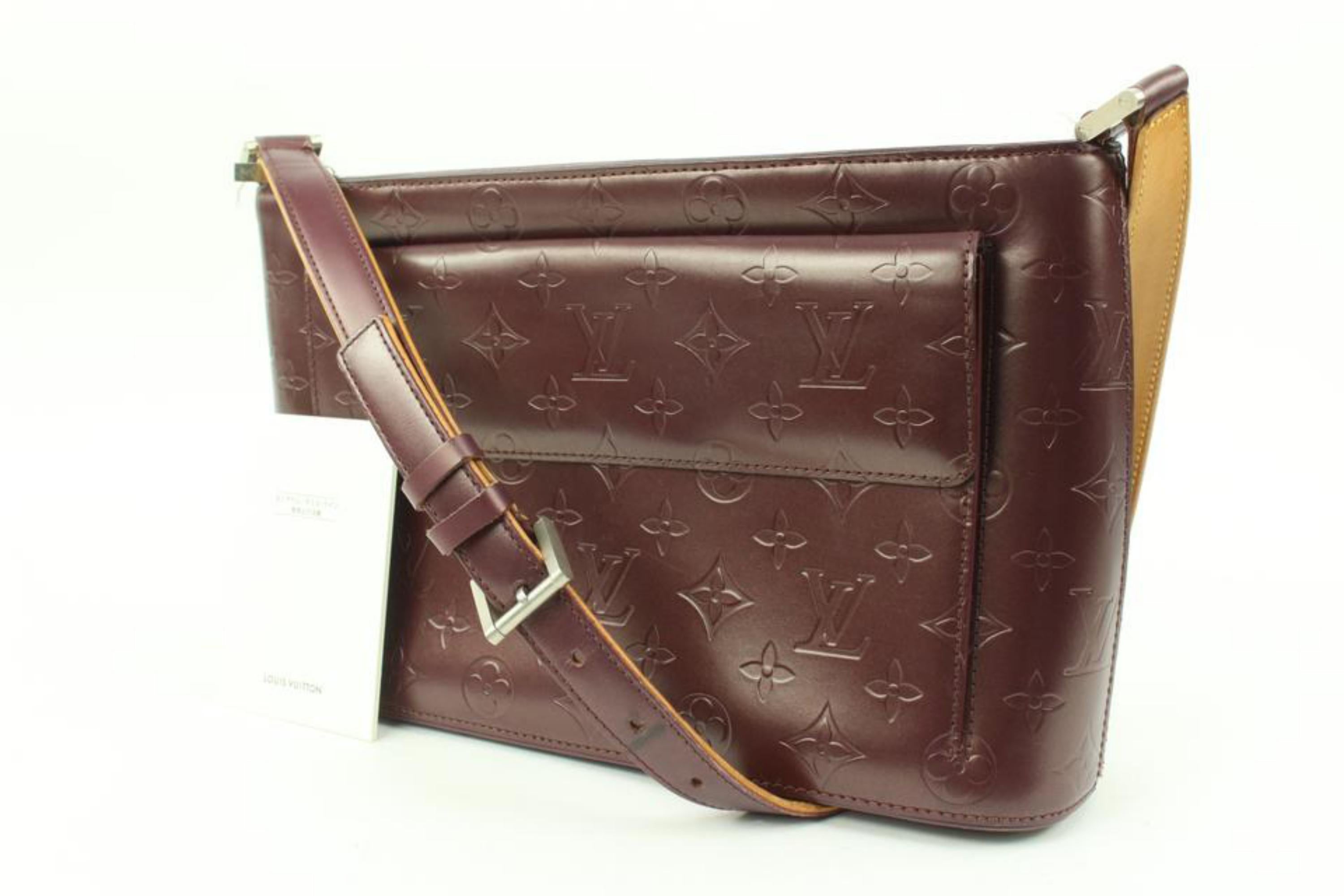 Louis Vuitton Burgundy Monogram Vernis Mat Allston Shoulder bag 80lv225s 4