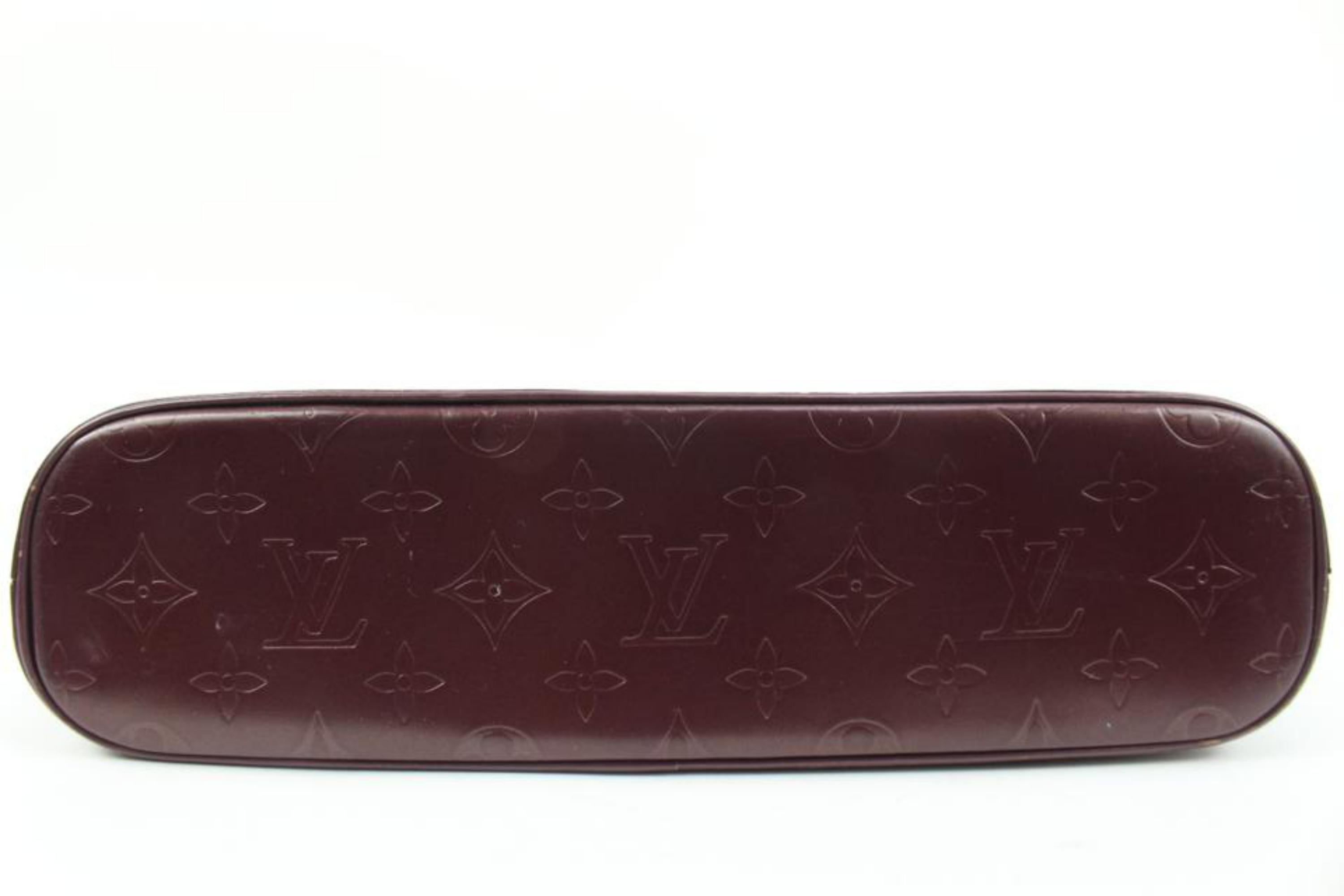 Louis Vuitton Burgund Monogramm Vernis Mat Allston Umhängetasche 80lv225s im Zustand „Gut“ im Angebot in Dix hills, NY