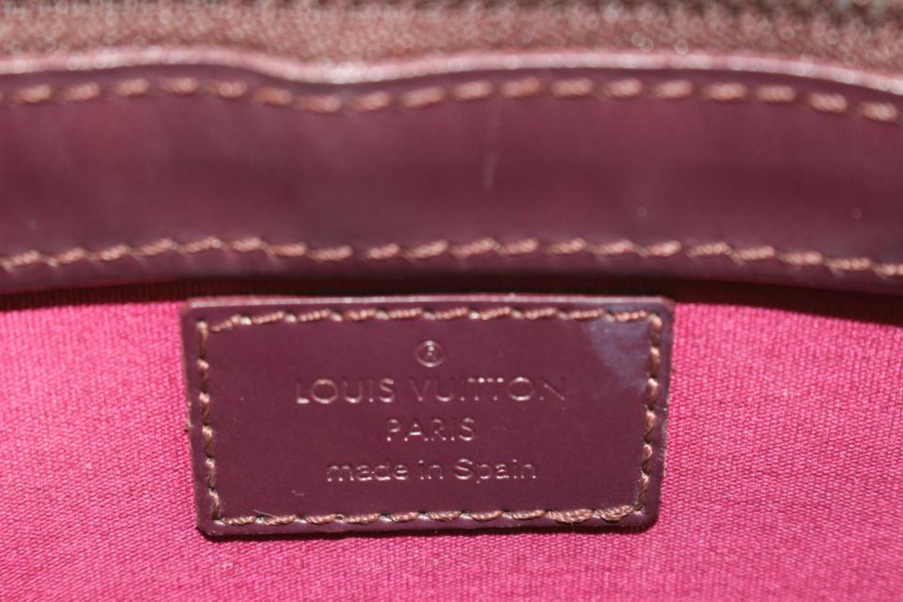 Women's Louis Vuitton Burgundy Monogram Vernis Mat Allston Shoulder bag 80lv225s For Sale