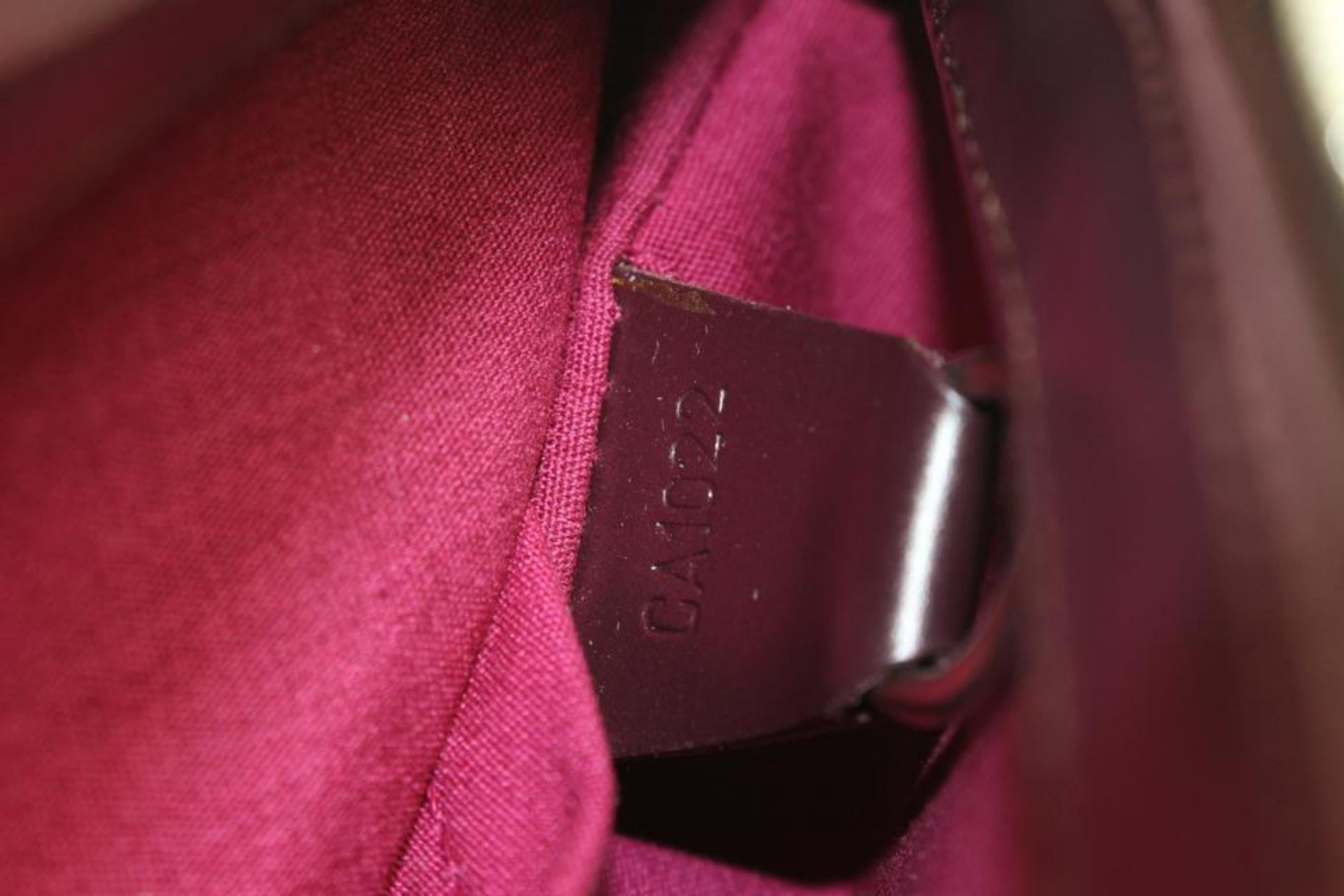 Louis Vuitton Burgundy Monogram Vernis Mat Allston Shoulder bag 80lv225s 1