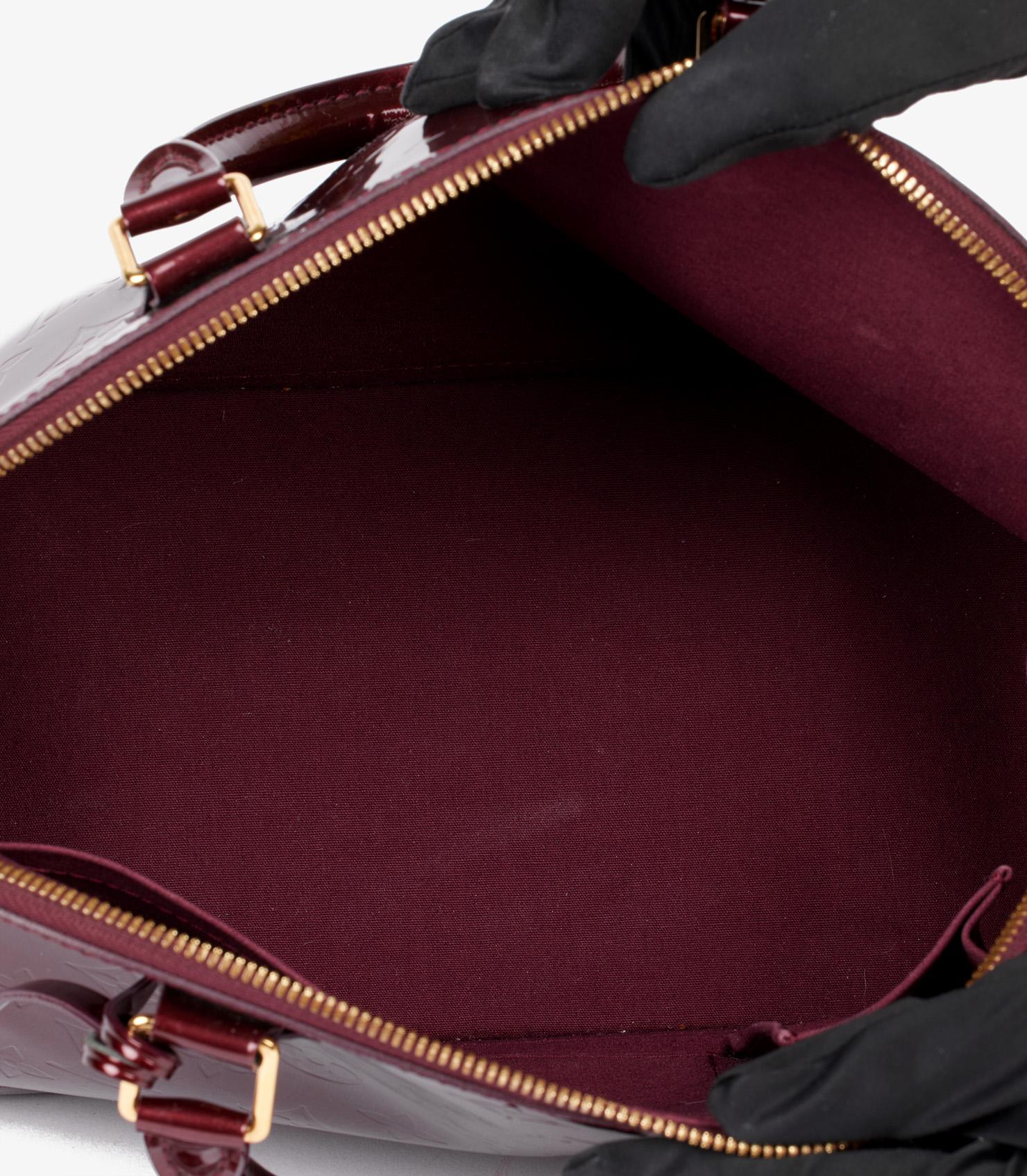 Louis Vuitton Burgundy Monogram Vernis Patent Leather Alma PM 2