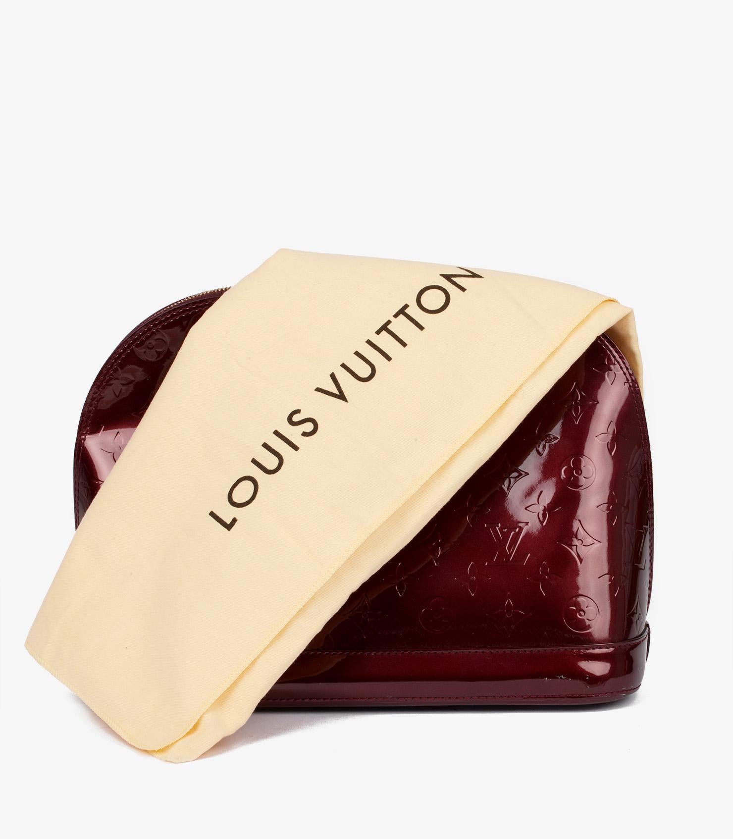 Louis Vuitton Burgundy Monogram Vernis Patent Leather Alma PM 3