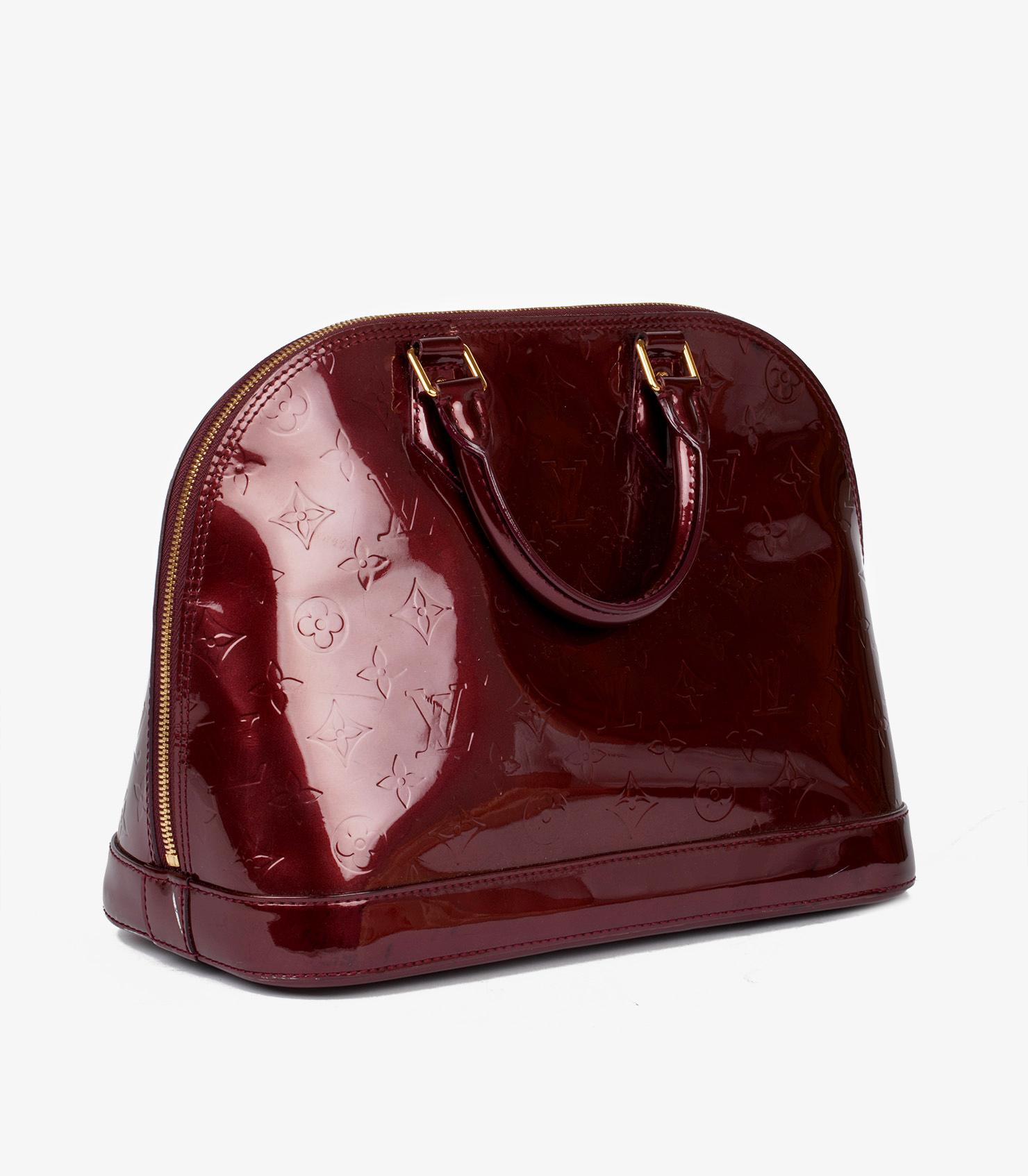 Louis Vuitton Burgundy Monogram Vernis Patent Leather Alma PM 4