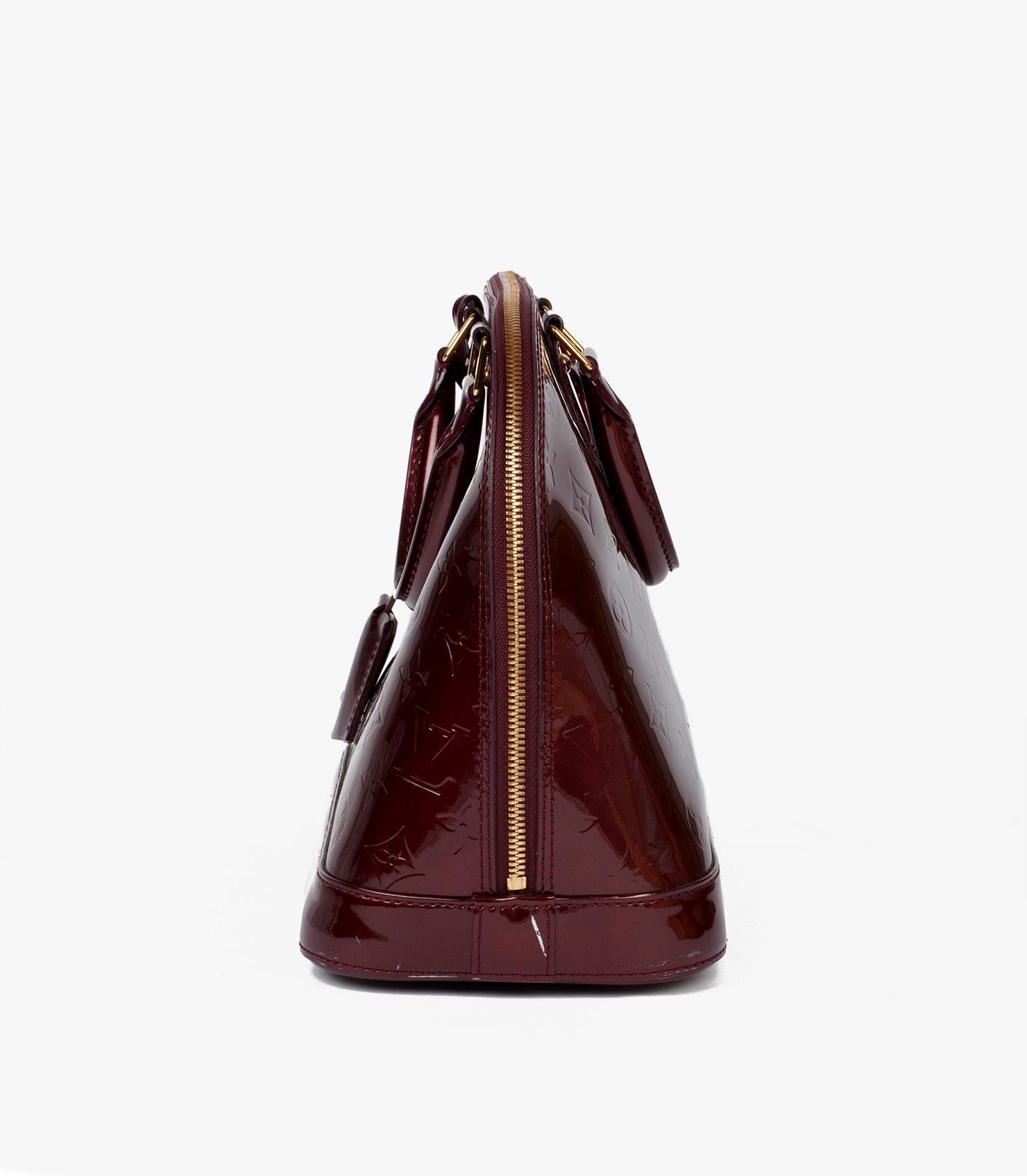 Louis Vuitton Burgundy Monogram Vernis Patent Leather Alma PM 5