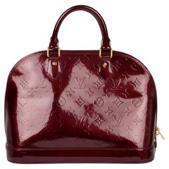 Louis Vuitton Burgundy Monogram Vernis Patent Leather Alma PM