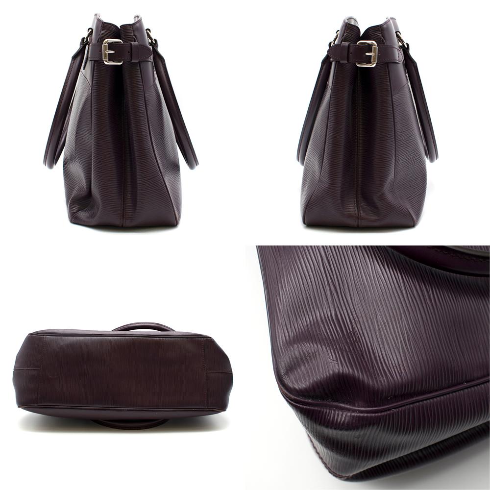 Louis Vuitton Burgundy Passy GM Epi Leather Bag For Sale 5