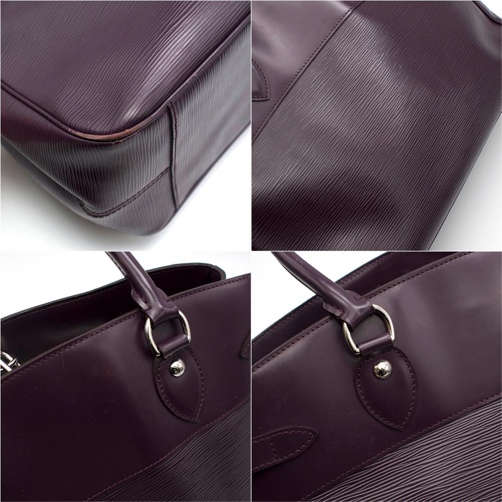 Black Louis Vuitton Burgundy Passy GM Epi Leather Bag