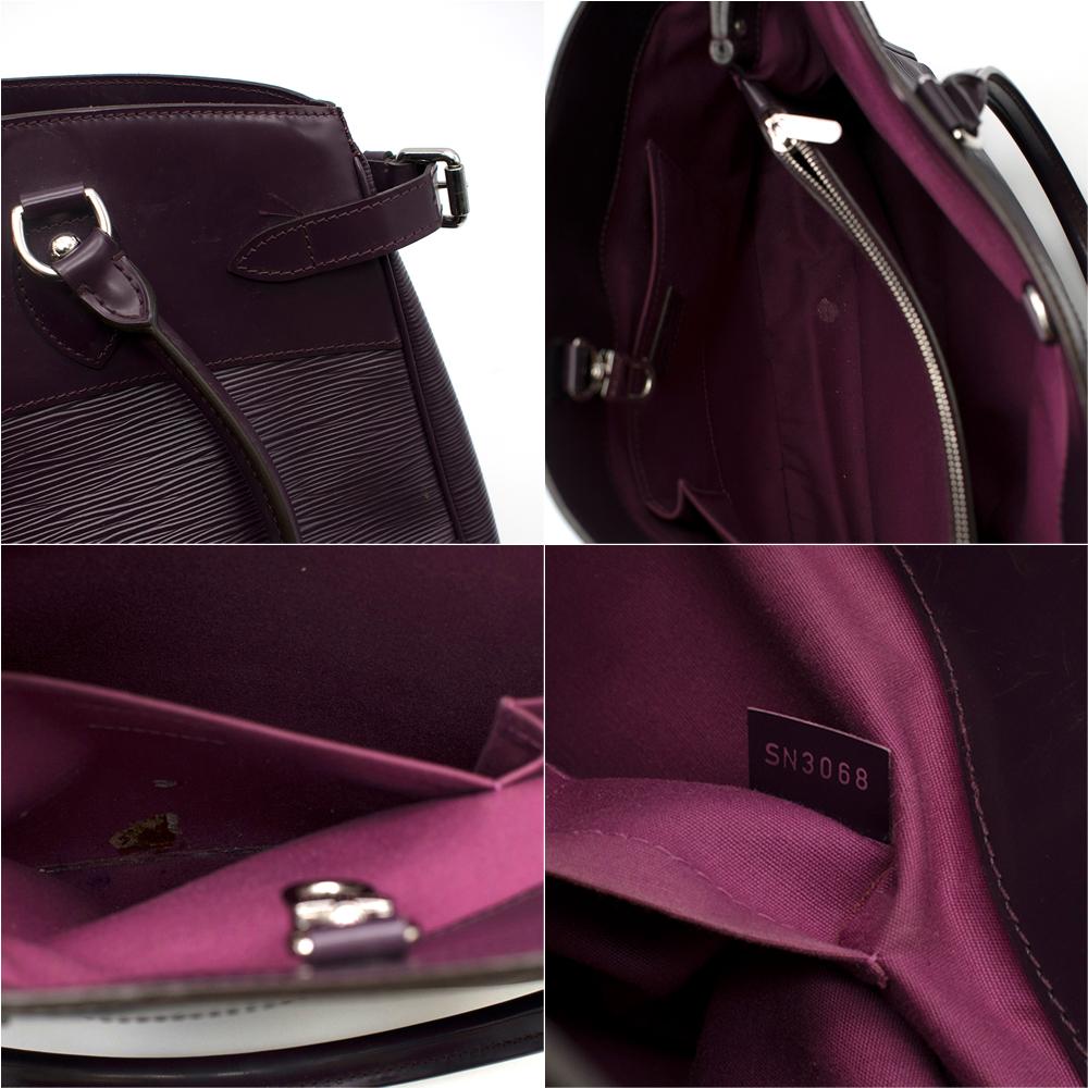 Louis Vuitton Burgundy Passy GM Epi Leather Bag For Sale 3