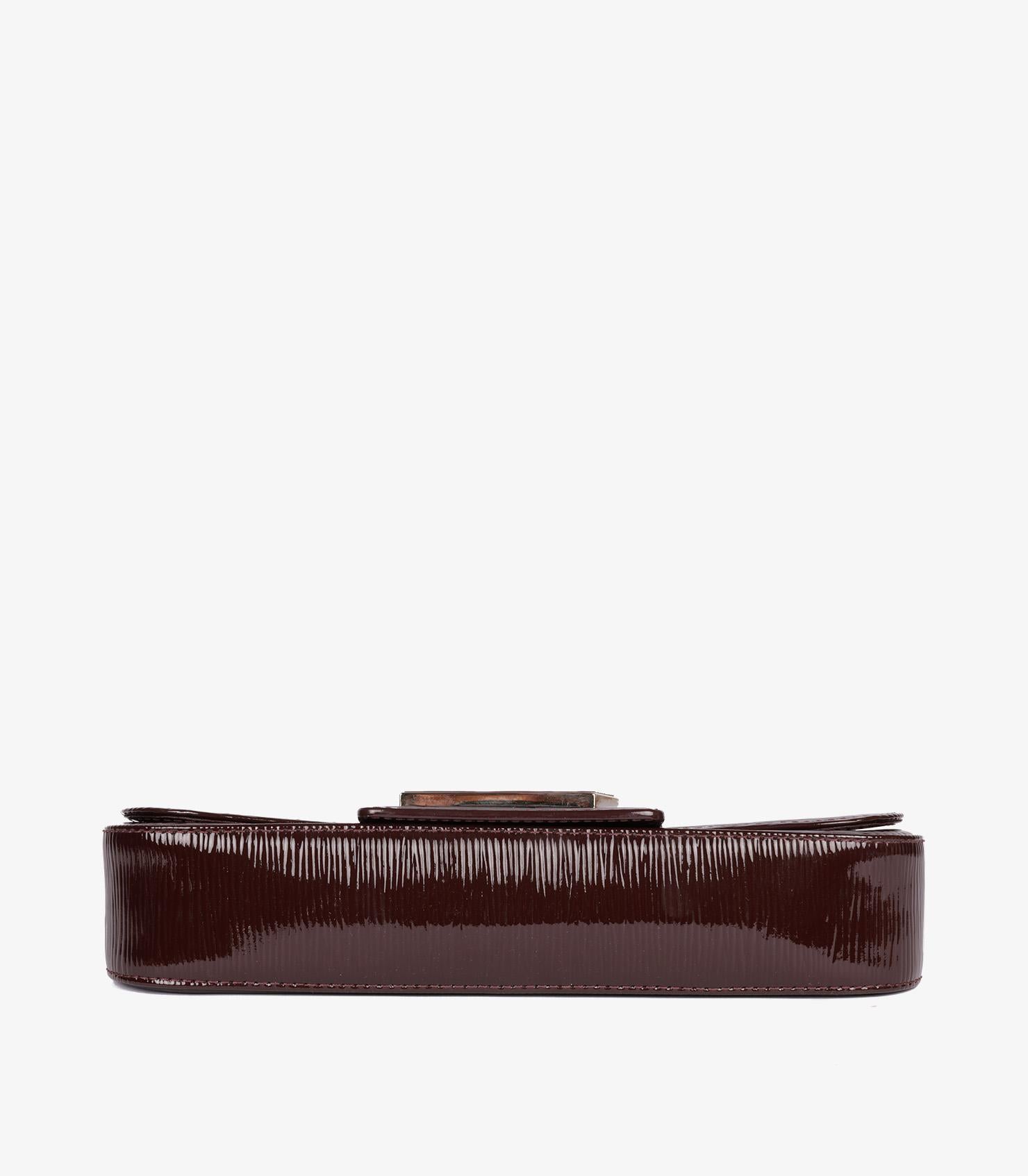 Louis Vuitton pochette Sobe en cuir épi verni bordeaux en vente 1