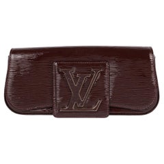 Used Louis Vuitton Burgundy Patent Epi Leather Sobe Clutch