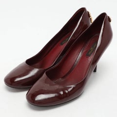 Louis Vuitton Burgundy Patent Leather Oh Really! Pumps Size 37.5